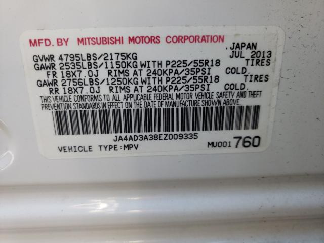 Photo 9 VIN: JA4AD3A38EZ009335 - MITSUBISHI OUTLANDER 