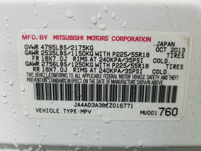 Photo 9 VIN: JA4AD3A38EZ016771 - MITSUBISHI OUTLANDER 