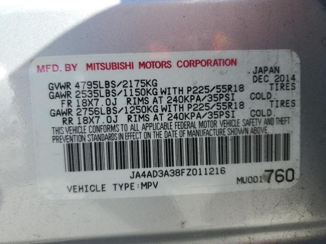 Photo 9 VIN: JA4AD3A38FZ011216 - MITSUBISHI OUTLANDER 