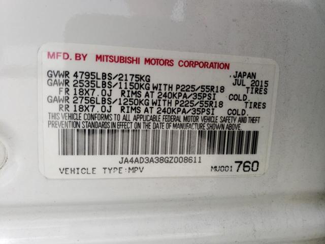 Photo 11 VIN: JA4AD3A38GZ008611 - MITSUBISHI OUTLANDER 