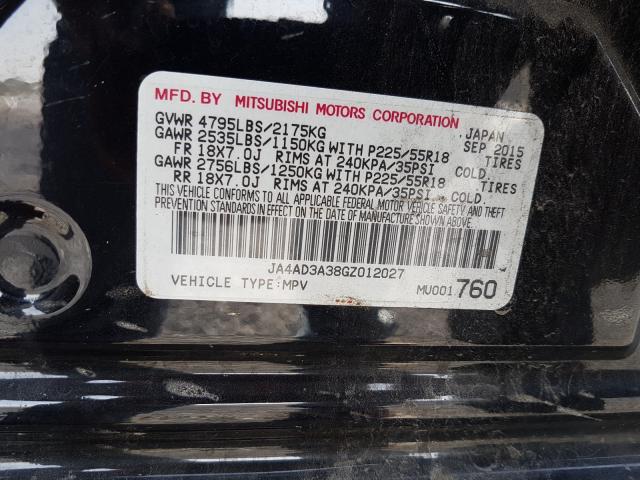 Photo 9 VIN: JA4AD3A38GZ012027 - MITSUBISHI OUTLANDER 