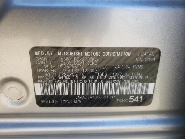 Photo 11 VIN: JA4AD3A38KJ001097 - MITSUBISHI OUTLANDER 