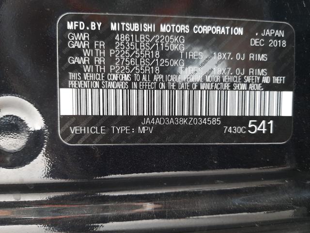 Photo 9 VIN: JA4AD3A38KZ034585 - MITSUBISHI OUTLANDER 