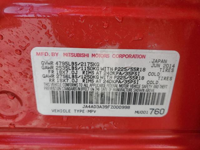 Photo 12 VIN: JA4AD3A39FZ000998 - MITSUBISHI OUTLANDER 