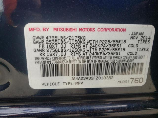 Photo 9 VIN: JA4AD3A39FZ010382 - MITSUBISHI OUTLANDER 