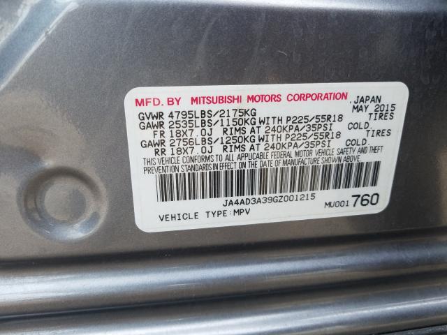 Photo 9 VIN: JA4AD3A39GZ001215 - MITSUBISHI OUTLANDER 