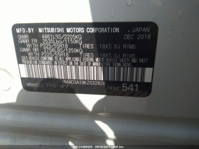 Photo 8 VIN: JA4AD3A39KZ032828 - MITSUBISHI OUTLANDER 