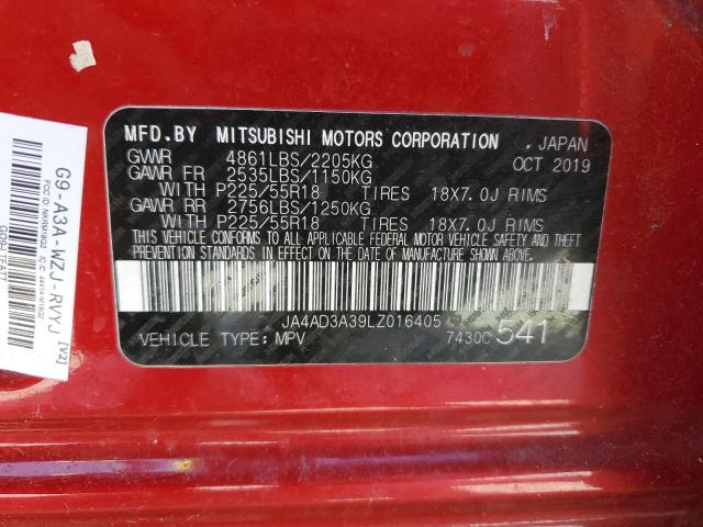 Photo 12 VIN: JA4AD3A39LZ016405 - MITSUBISHI OUTLANDER 