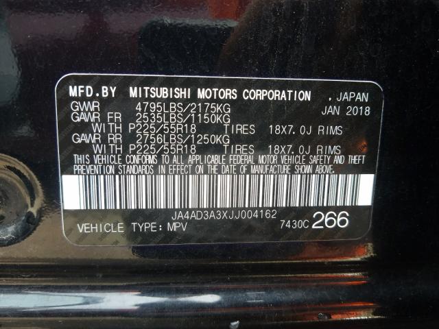 Photo 9 VIN: JA4AD3A3XJJ004162 - MITSUBISHI OUTLANDER 