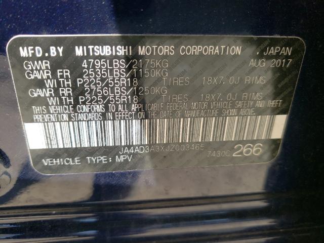 Photo 9 VIN: JA4AD3A3XJZ003465 - MITSUBISHI OUTLANDER 