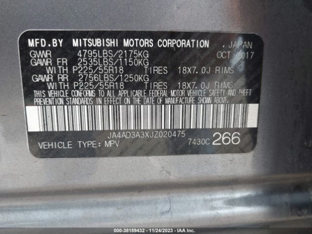 Photo 8 VIN: JA4AD3A3XJZ020475 - MITSUBISHI OUTLANDER 