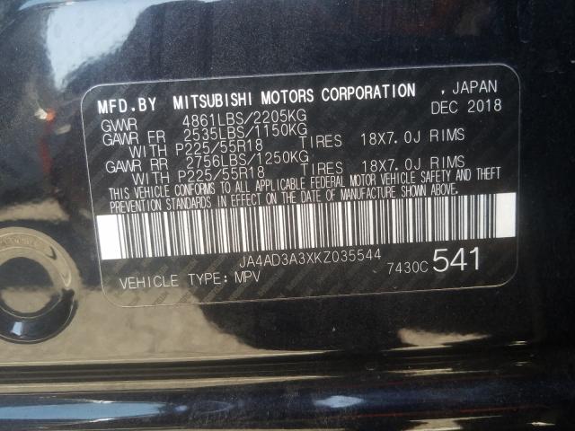 Photo 9 VIN: JA4AD3A3XKZ035544 - MITSUBISHI OUTLANDER 