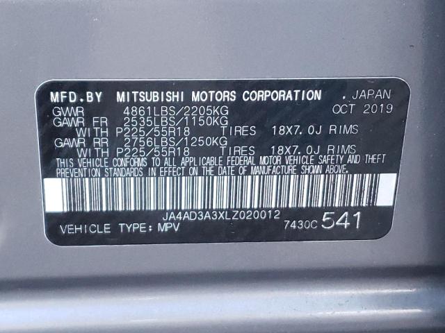 Photo 12 VIN: JA4AD3A3XLZ020012 - MITSUBISHI OUTLANDER 