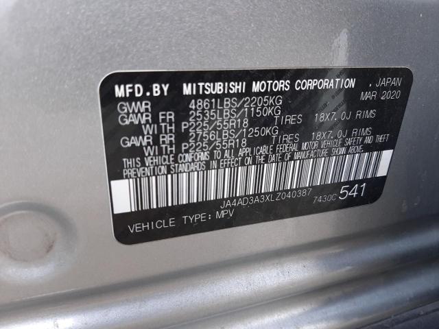 Photo 11 VIN: JA4AD3A3XLZ040387 - MITSUBISHI OUTLANDER 