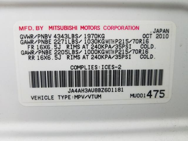 Photo 5 VIN: JA4AH3AU8BZ601181 - MITSUBISHI RVR SE 