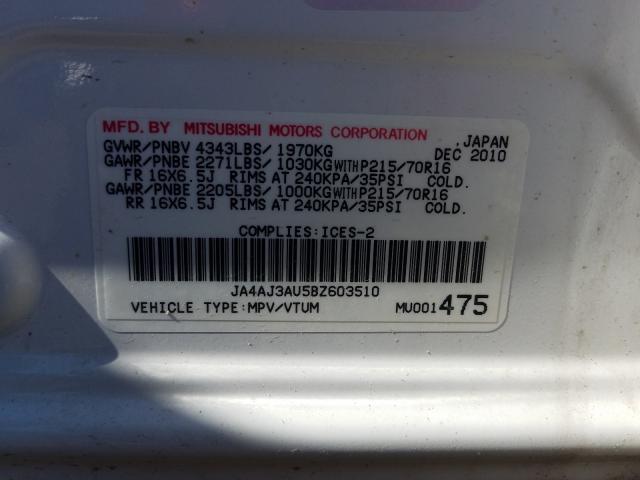 Photo 9 VIN: JA4AJ3AU5BZ603510 - MITSUBISHI RVR SE 