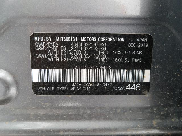 Photo 9 VIN: JA4AJ4AW4LU603472 - MITSUBISHI RVR SE 