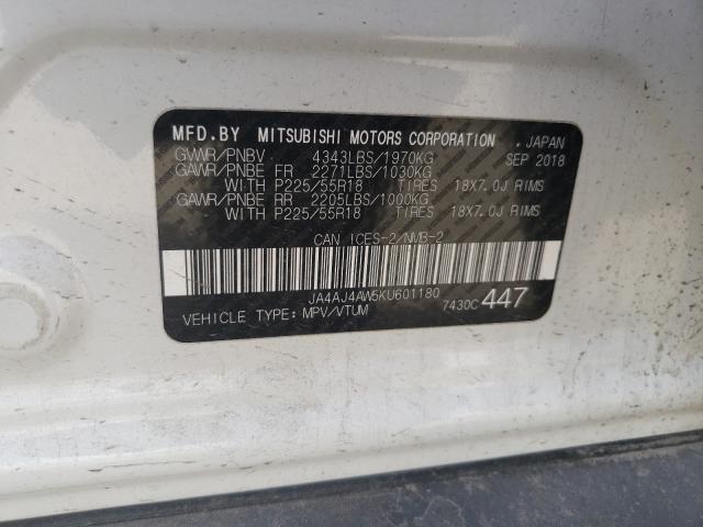 Photo 9 VIN: JA4AJ4AW5KU601180 - MITSUBISHI RVR SE LIM 