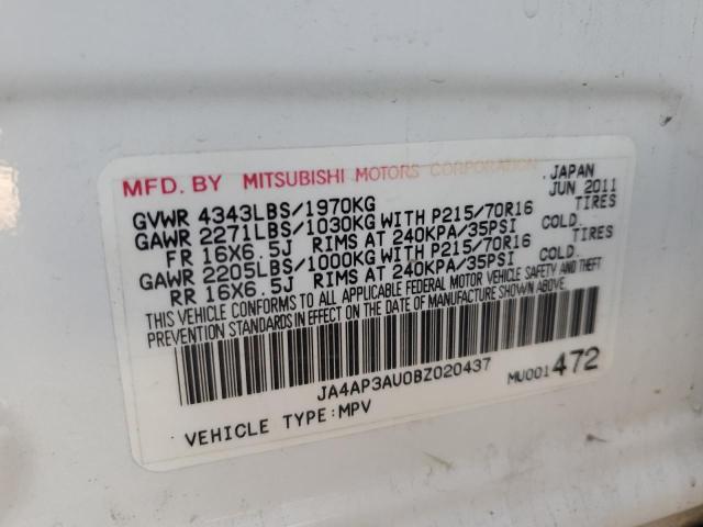 Photo 12 VIN: JA4AP3AU0BZ020437 - MITSUBISHI OUTLANDER 