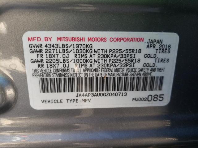 Photo 9 VIN: JA4AP3AU0GZ040713 - MITSUBISHI OUTLANDER 