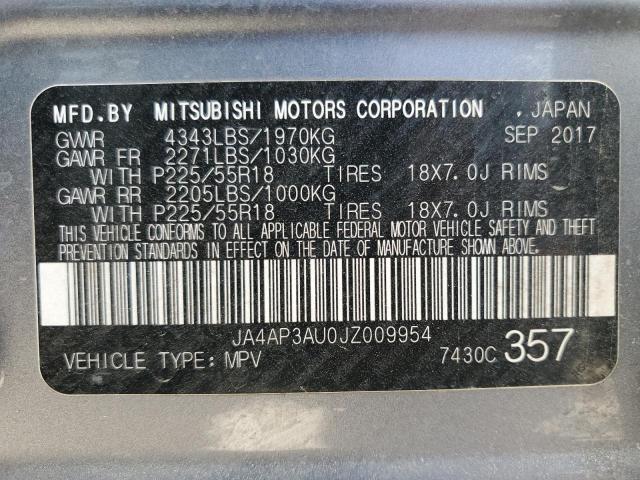 Photo 12 VIN: JA4AP3AU0JZ009954 - MITSUBISHI OUTLANDER 