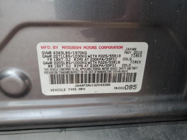 Photo 12 VIN: JA4AP3AU1GZ049386 - MITSUBISHI OUTLANDER 