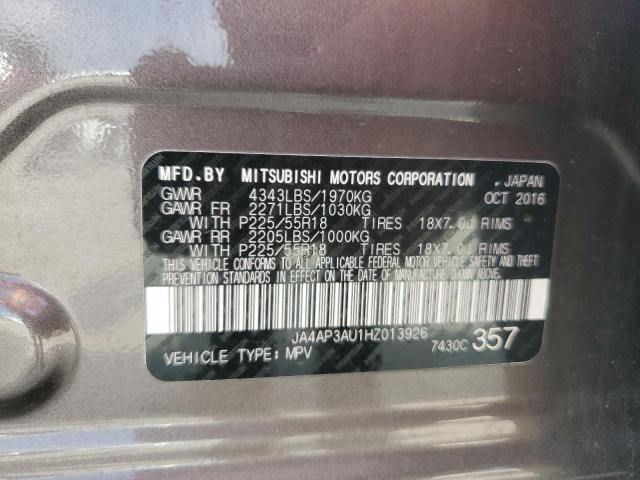 Photo 11 VIN: JA4AP3AU1HZ013926 - MITSUBISHI OUTLANDER 