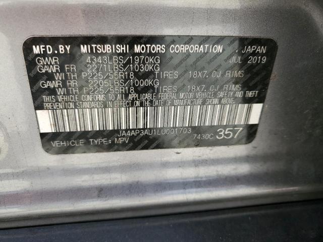 Photo 12 VIN: JA4AP3AU1LU001703 - MITSUBISHI OUTLANDER 