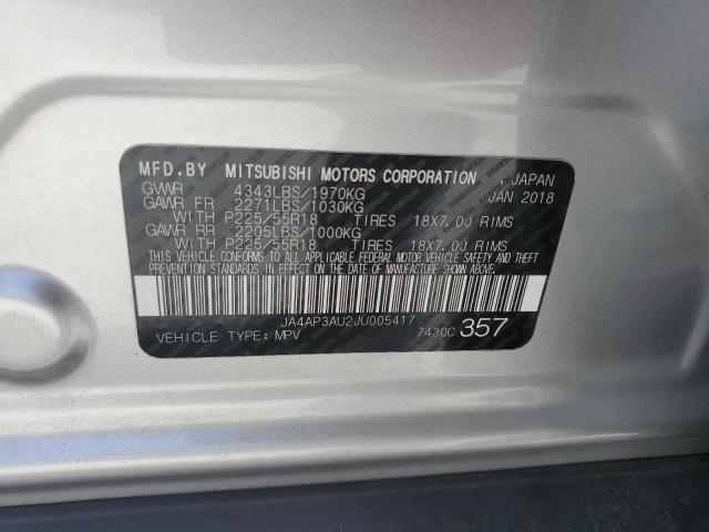 Photo 12 VIN: JA4AP3AU2JU005417 - MITSUBISHI OUTLANDER 