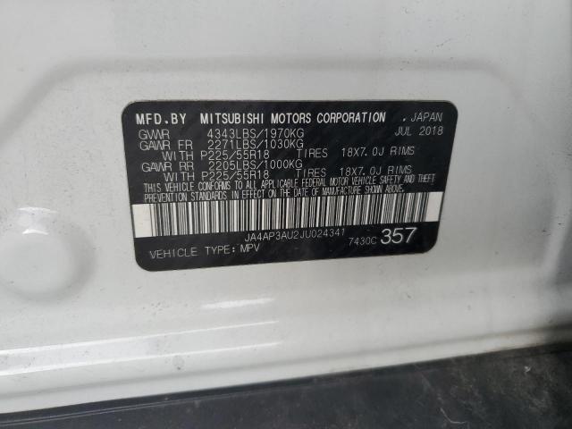 Photo 12 VIN: JA4AP3AU2JU024341 - MITSUBISHI OUTLANDER 