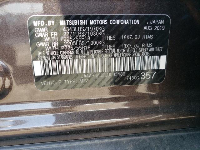 Photo 11 VIN: JA4AP3AU2LU003489 - MITSUBISHI OUTLANDER 