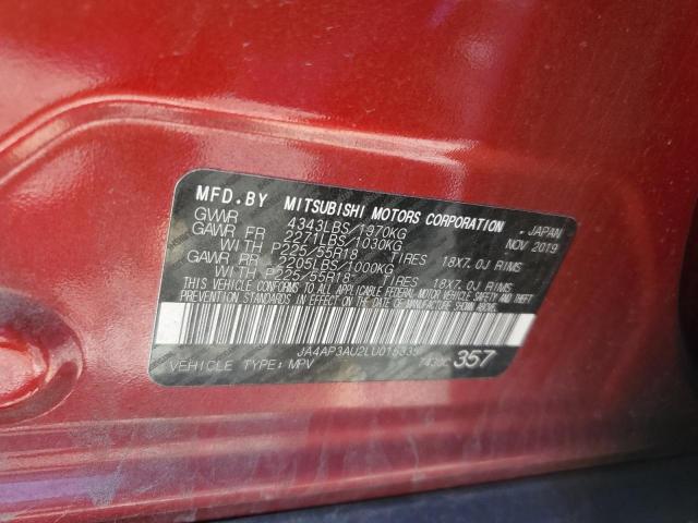 Photo 12 VIN: JA4AP3AU2LU015335 - MITSUBISHI OUTLANDER 