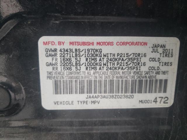 Photo 9 VIN: JA4AP3AU3BZ023820 - MITSUBISHI OUTLANDER 