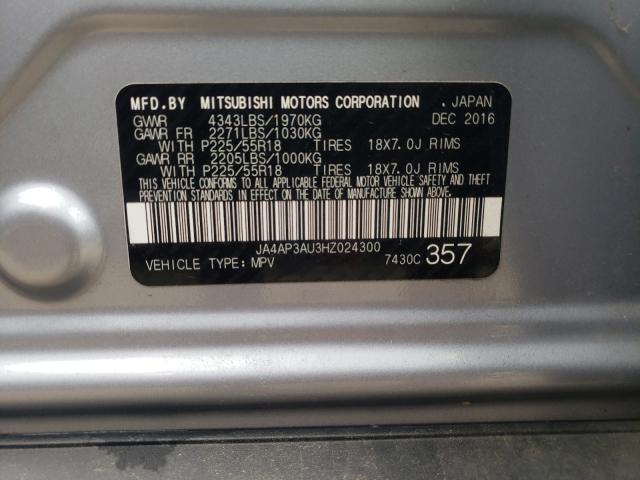 Photo 9 VIN: JA4AP3AU3HZ024300 - MITSUBISHI OUTLANDER 