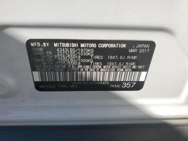 Photo 12 VIN: JA4AP3AU3HZ048855 - MITSUBISHI OUTLANDER 