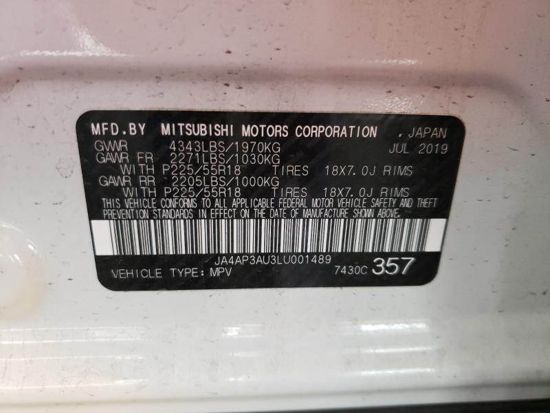 Photo 9 VIN: JA4AP3AU3LU001489 - MITSUBISHI OUTLANDER 