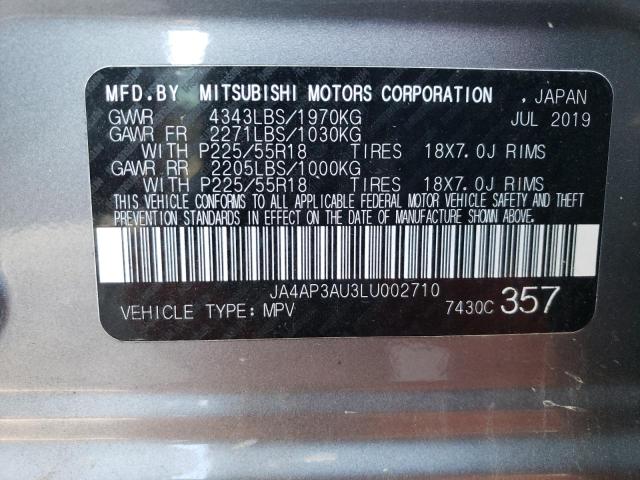 Photo 13 VIN: JA4AP3AU3LU002710 - MITSUBISHI OUTLANDER 