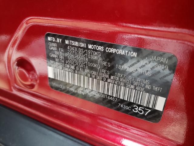 Photo 9 VIN: JA4AP3AU3LU014467 - MITSUBISHI OUTLANDER 