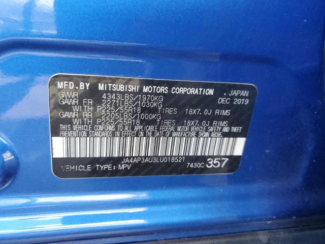 Photo 13 VIN: JA4AP3AU3LU018521 - MITSUBISHI OUTLANDER 