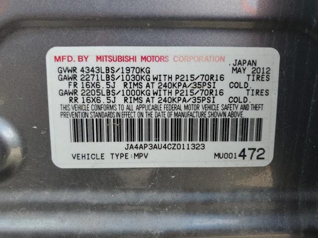 Photo 12 VIN: JA4AP3AU4CZ011323 - MITSUBISHI OUTLANDER 