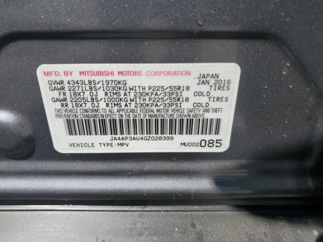 Photo 13 VIN: JA4AP3AU4GZ028399 - MITSUBISHI OUTLANDER 