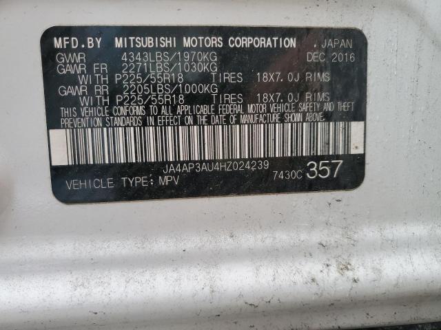 Photo 12 VIN: JA4AP3AU4HZ024239 - MITSUBISHI OUTLANDER 