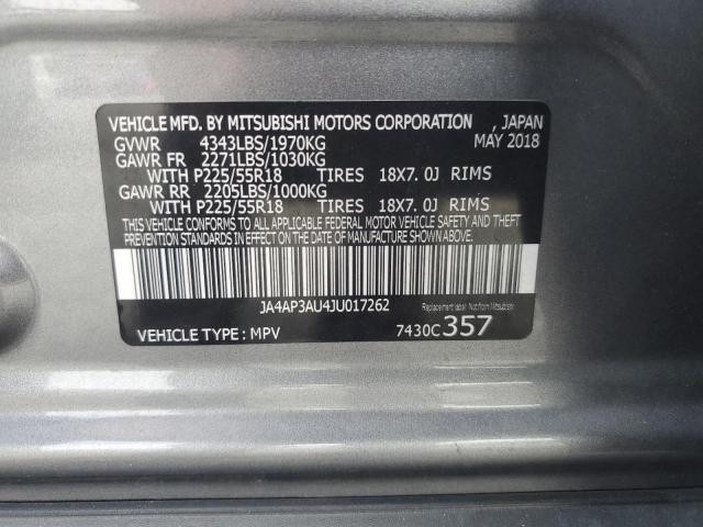 Photo 11 VIN: JA4AP3AU4JU017262 - MITSUBISHI OUTLANDER 