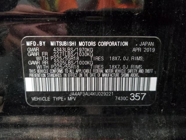 Photo 11 VIN: JA4AP3AU4KU029221 - MITSUBISHI OUTLANDER 