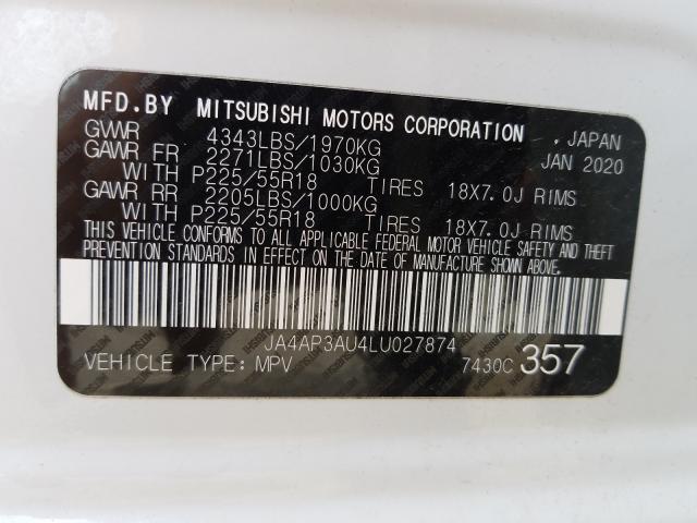 Photo 9 VIN: JA4AP3AU4LU027874 - MITSUBISHI OUTLANDER 