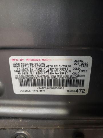 Photo 12 VIN: JA4AP3AU5BZ002872 - MITSUBISHI OUTLANDER 