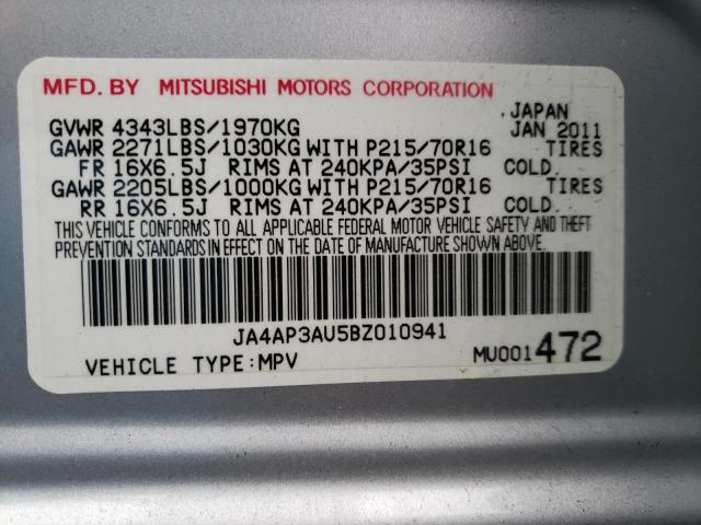 Photo 9 VIN: JA4AP3AU5BZ010941 - MITSUBISHI OUTLANDER 