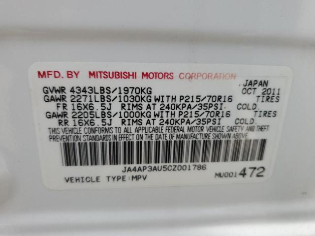 Photo 9 VIN: JA4AP3AU5CZ001786 - MITSUBISHI OUTLANDER 