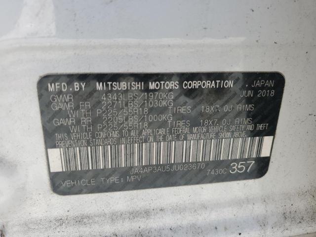 Photo 12 VIN: JA4AP3AU5JU023670 - MITSUBISHI OUTLANDER 