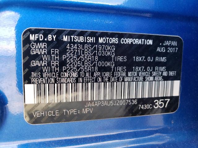 Photo 12 VIN: JA4AP3AU5JZ007536 - MITSUBISHI OUTLANDER 